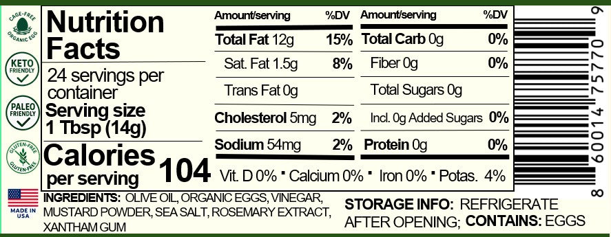 100% Olive Oil Mayonnaise